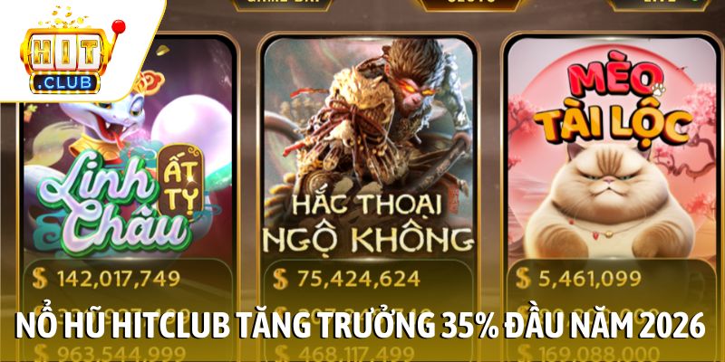 Nổ hũ HITCLUB tăng trưởng 35% đầu năm 2026
